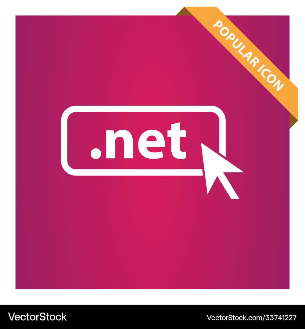 Domain net icon top-level internet vector image