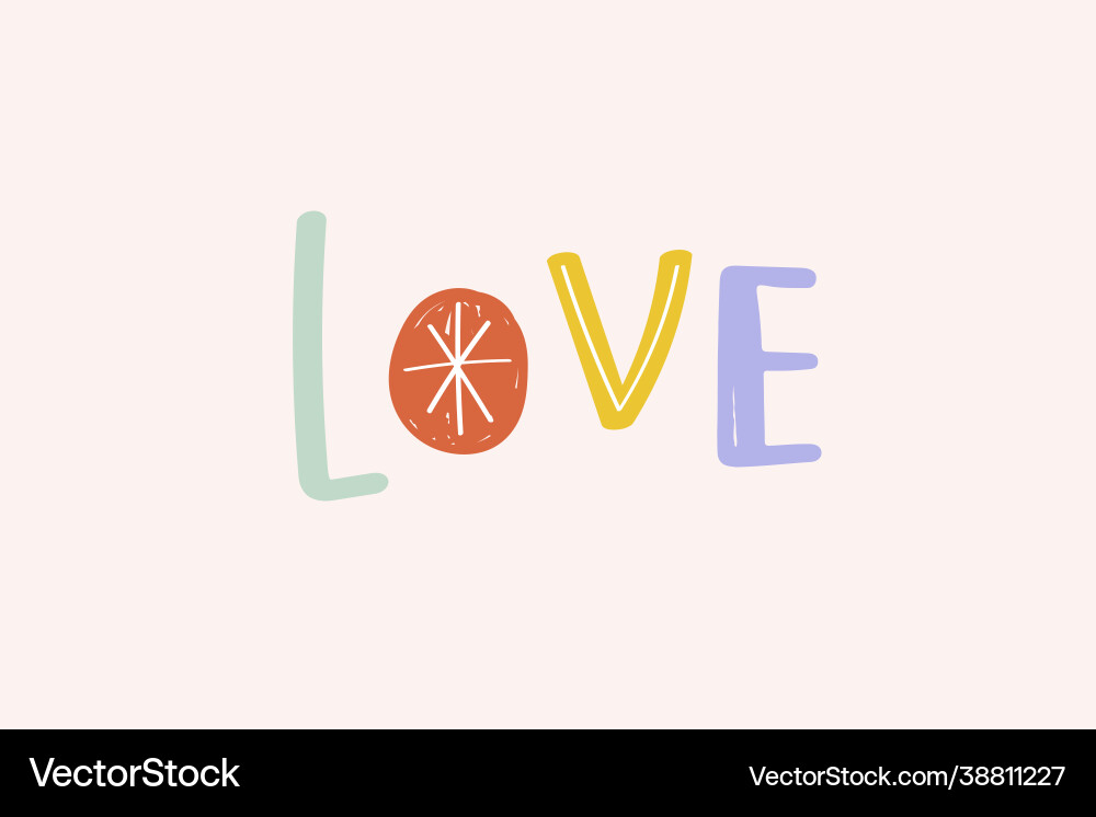 Doodle Briefing Liebe niedliche Typografie Doodle Briefing Liebe niedliche Typografie vektorbild