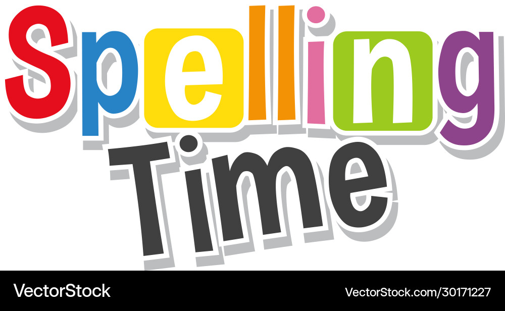 Font design for word spelling time in different Font design for word spelling time in different vector image