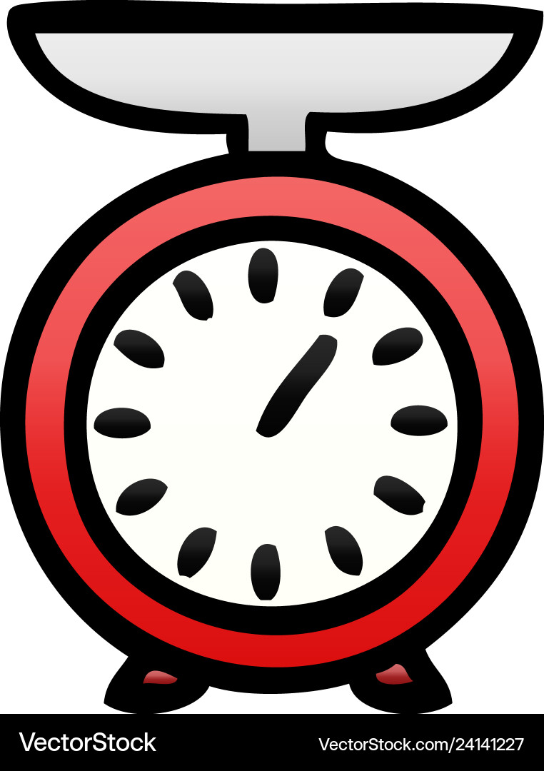 Gradient shaded cartoon weighing scale – Royalty-Free Vector | VectorStock, image size:762x1080