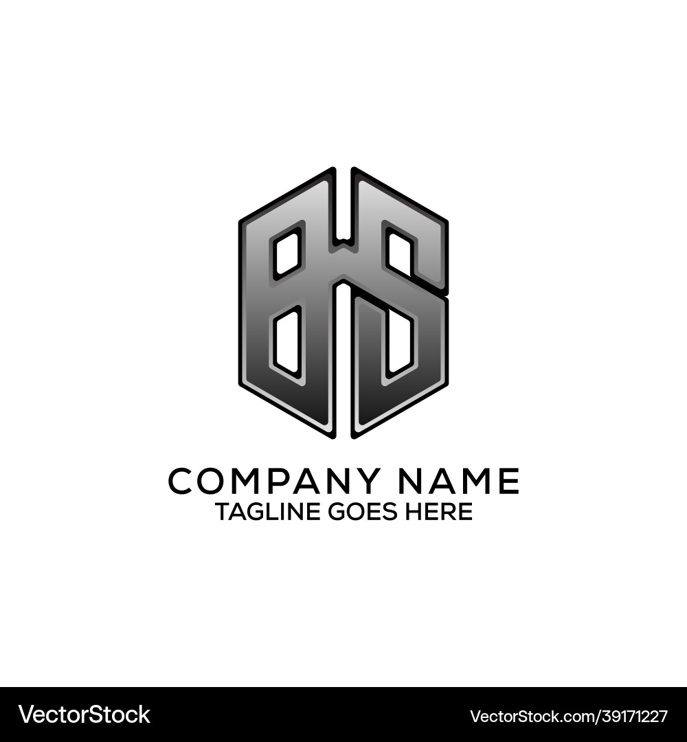 Hexagon bs Buchstabenname Logo Design b und s Hexagon bs Buchstabenname Logo Design b und s vektorbild