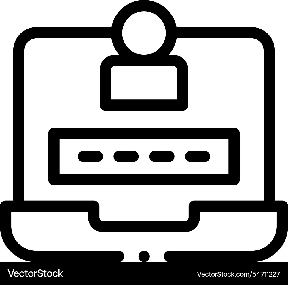 Login icon thin linear style design isolated Login icon thin linear style design isolated vector image