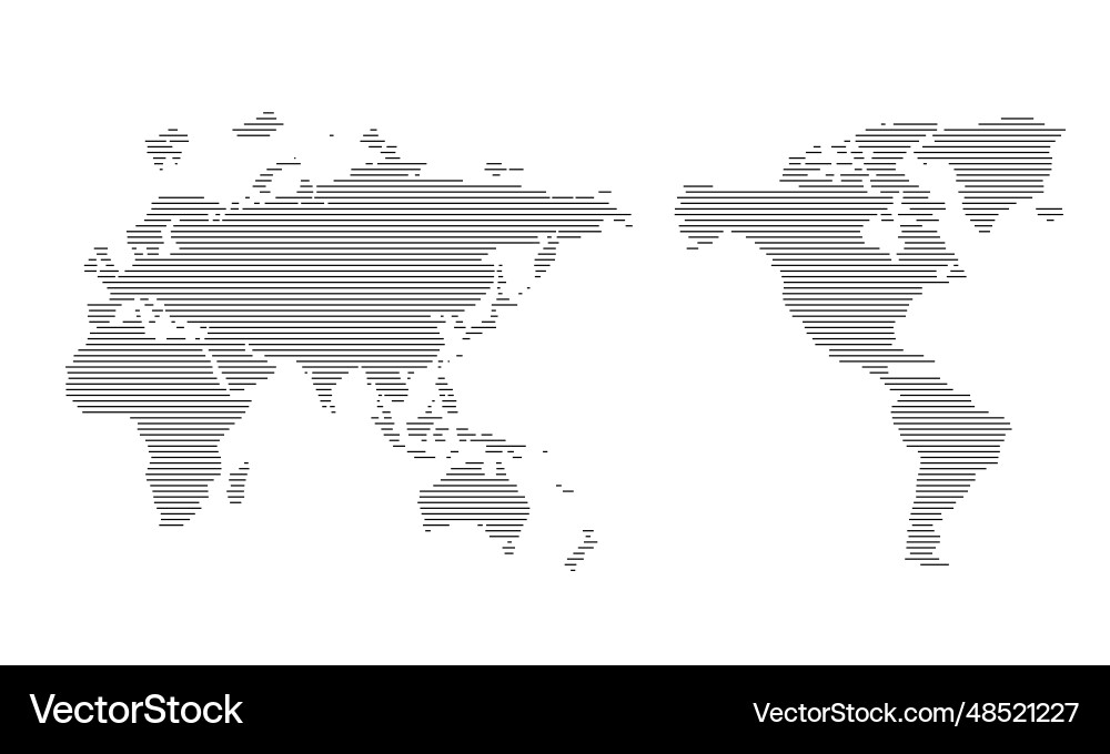 Map horizontal line of the planet and global Map horizontal line of the planet and global vector image