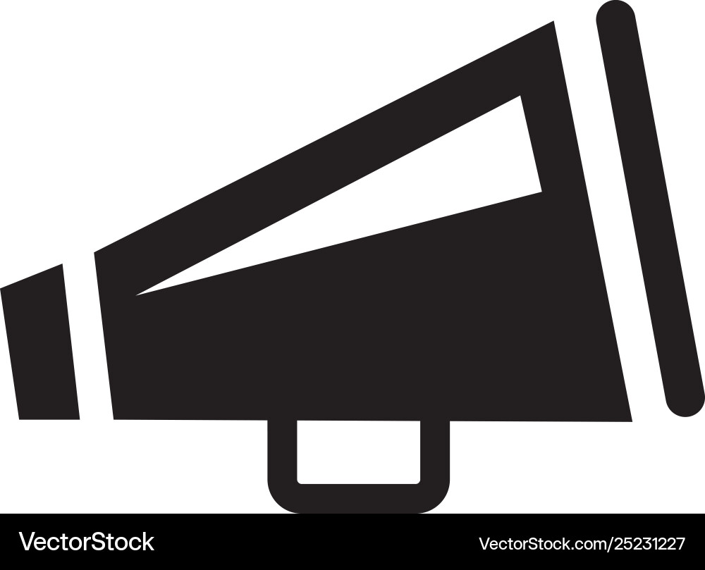 Megaphone icon in flat style for app ui websites Megaphone icon in flat style for app ui websites vector image