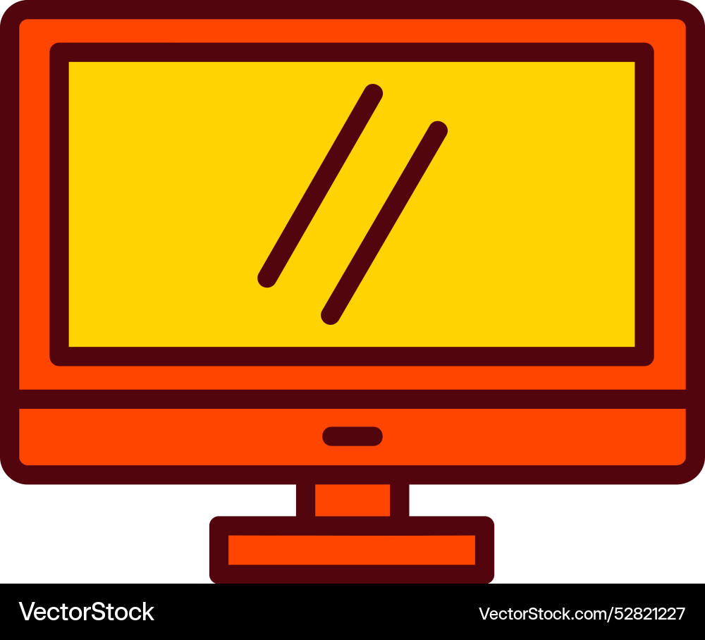 Monitor display icon design vector image