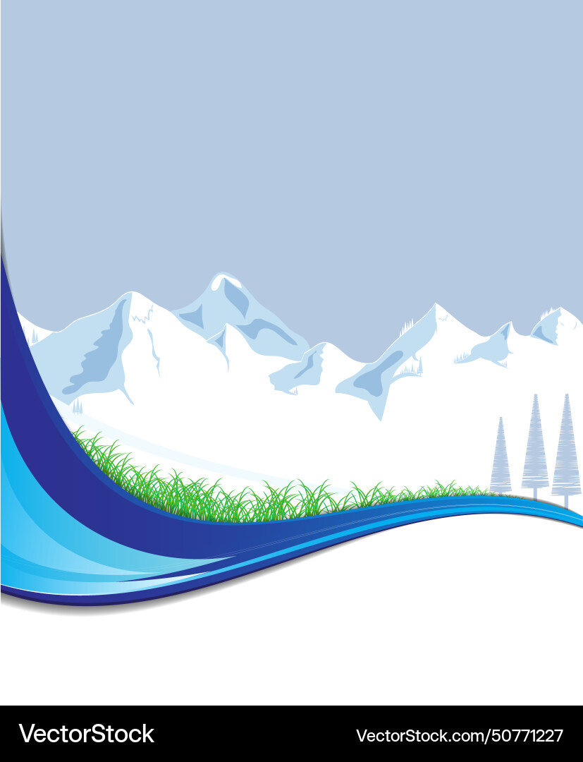 Mountain with place for text format Mountain with place for text format vector image