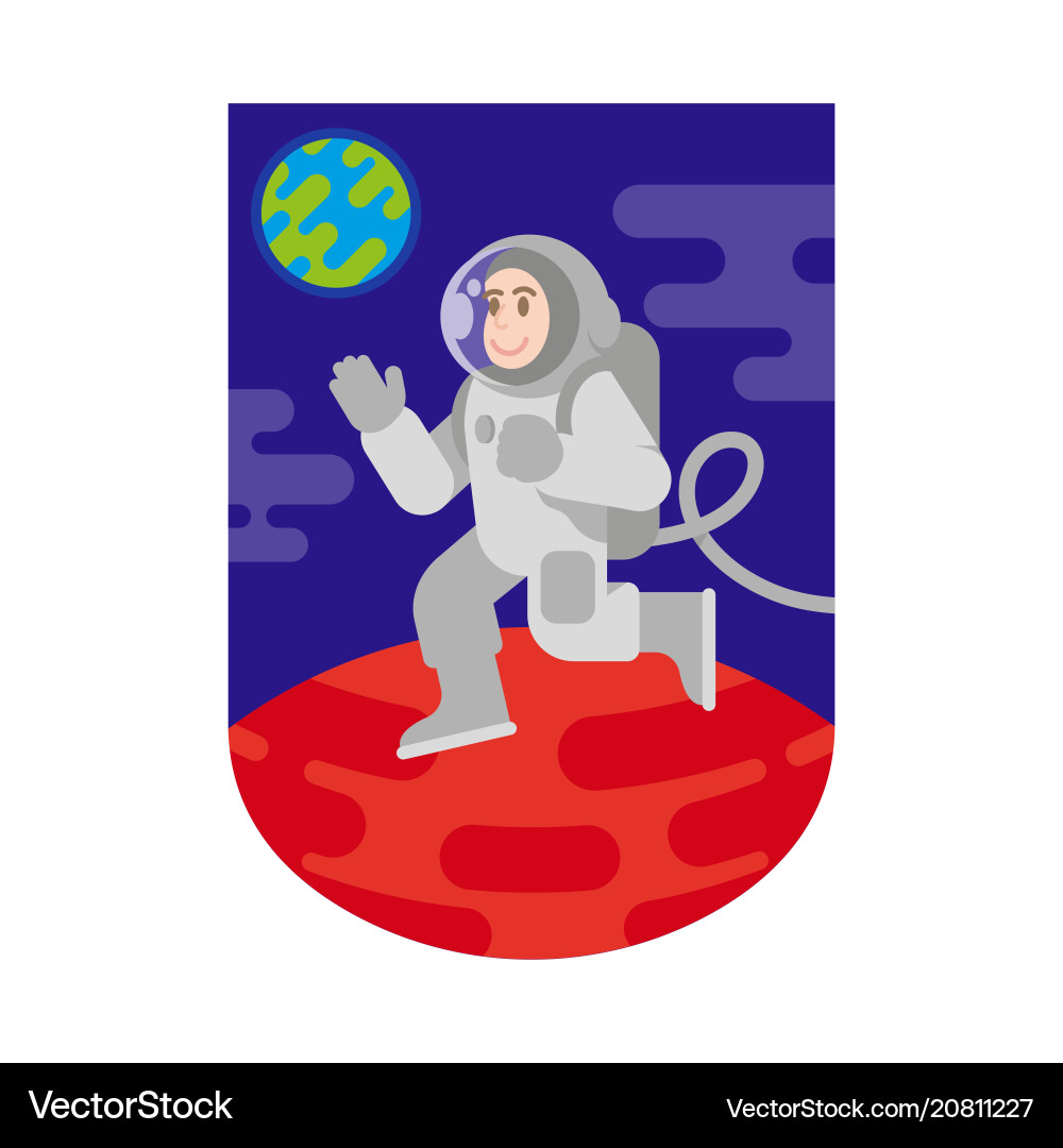 Patch with astronaut Patch with astronaut vector image