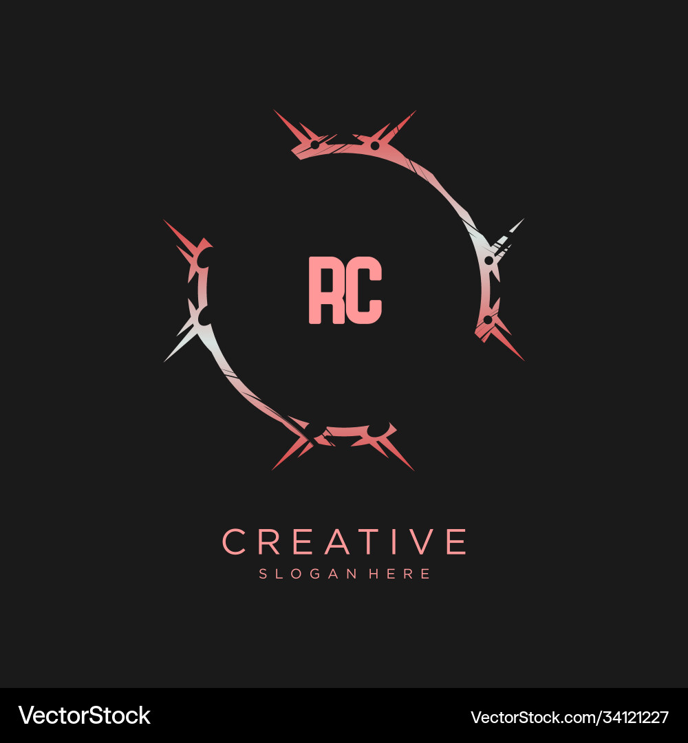 Rc initial logo with colorful template Rc initial logo with colorful template Vector Image