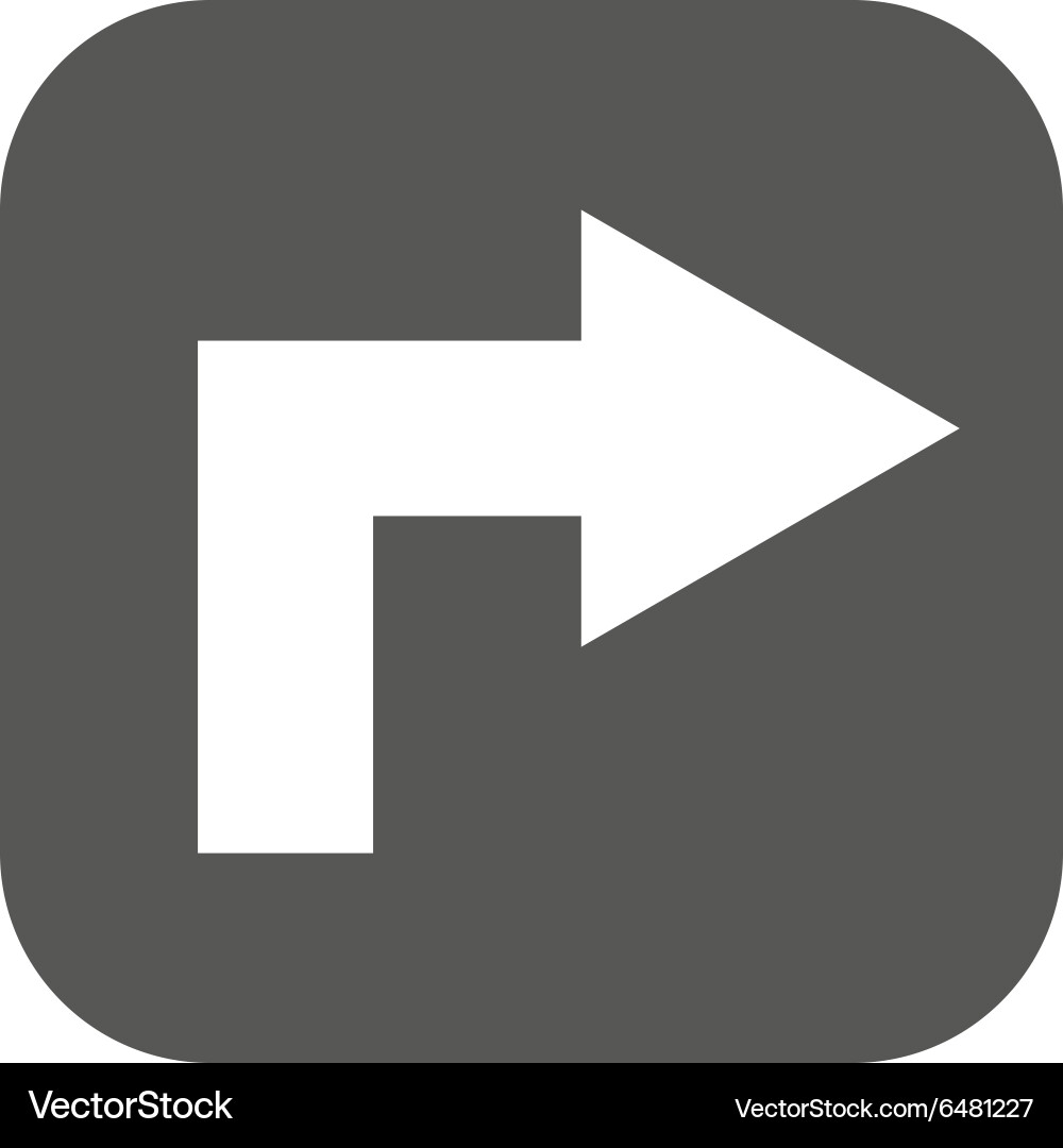 Right icon direction and arrow navigation vector image