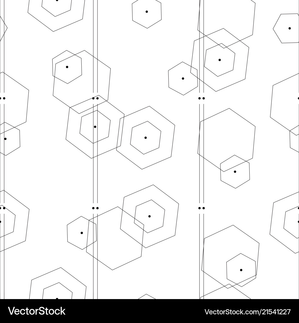 Seamless pattern with abstract geometrical shapes vector image