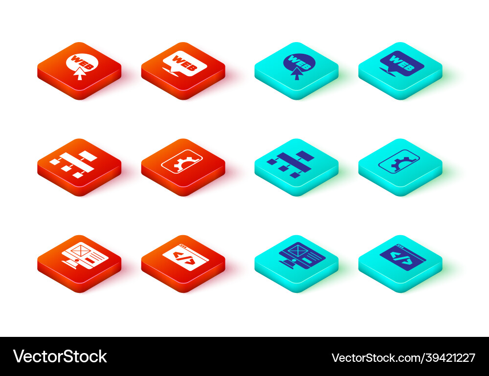 Set ui oder ux design front end development site Set ui oder ux design front end development site vektorbild