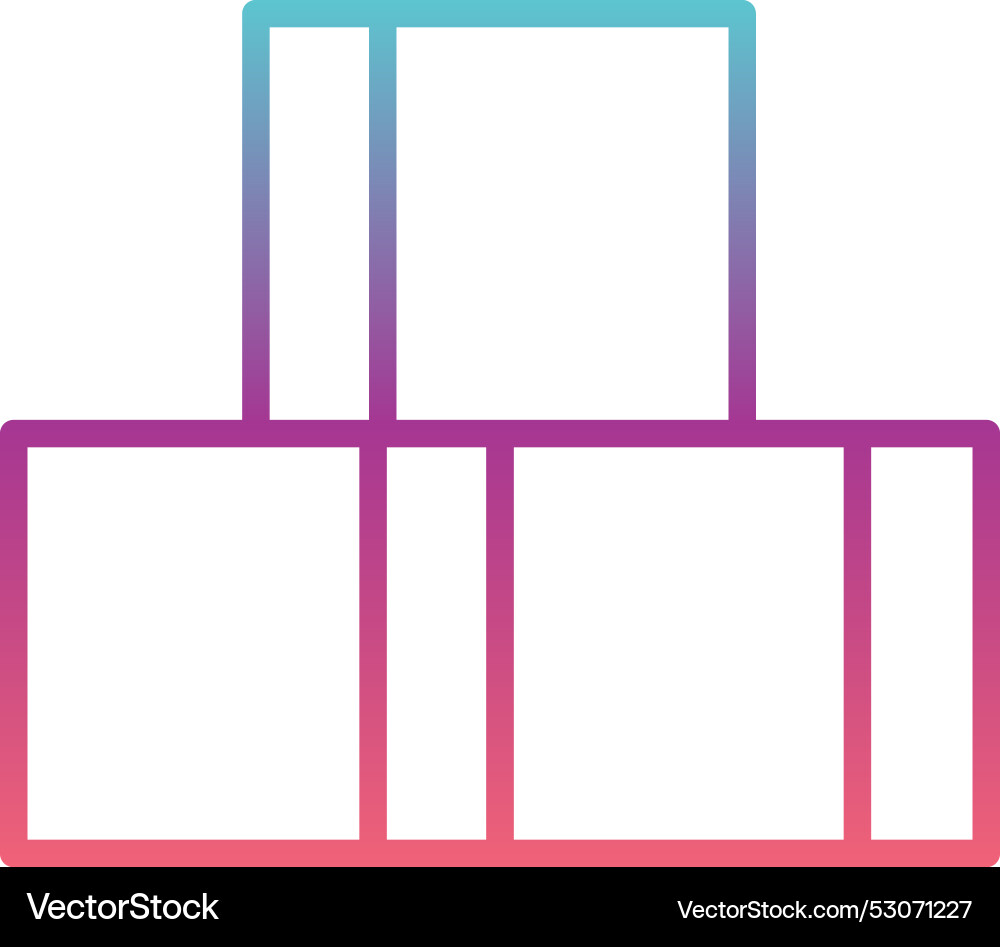 Sugar cube line gradient design Vector Image