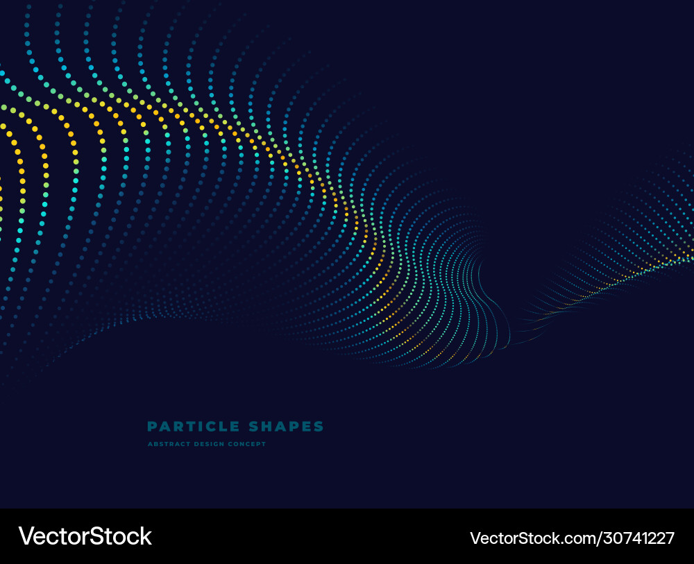 Tech Particle Wave Abstract vector image