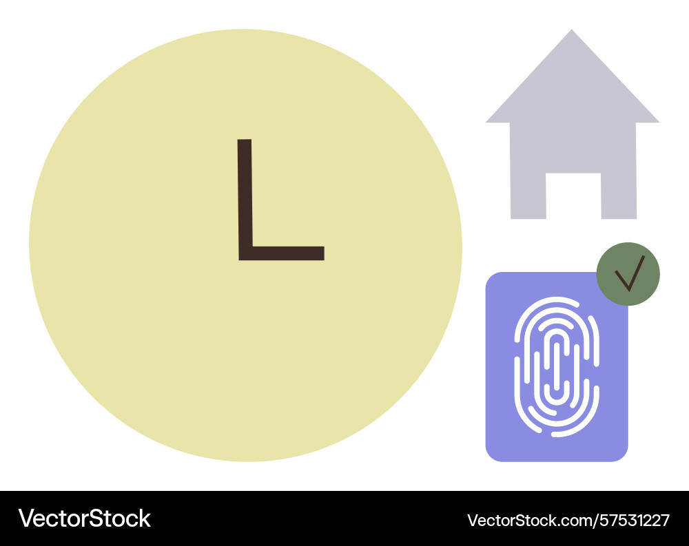 Time management with biometrics and secure smart Time management with biometrics and secure smart vector image