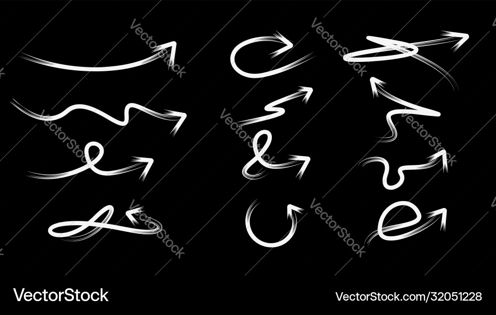 Abstract arrow set element icon design vector image