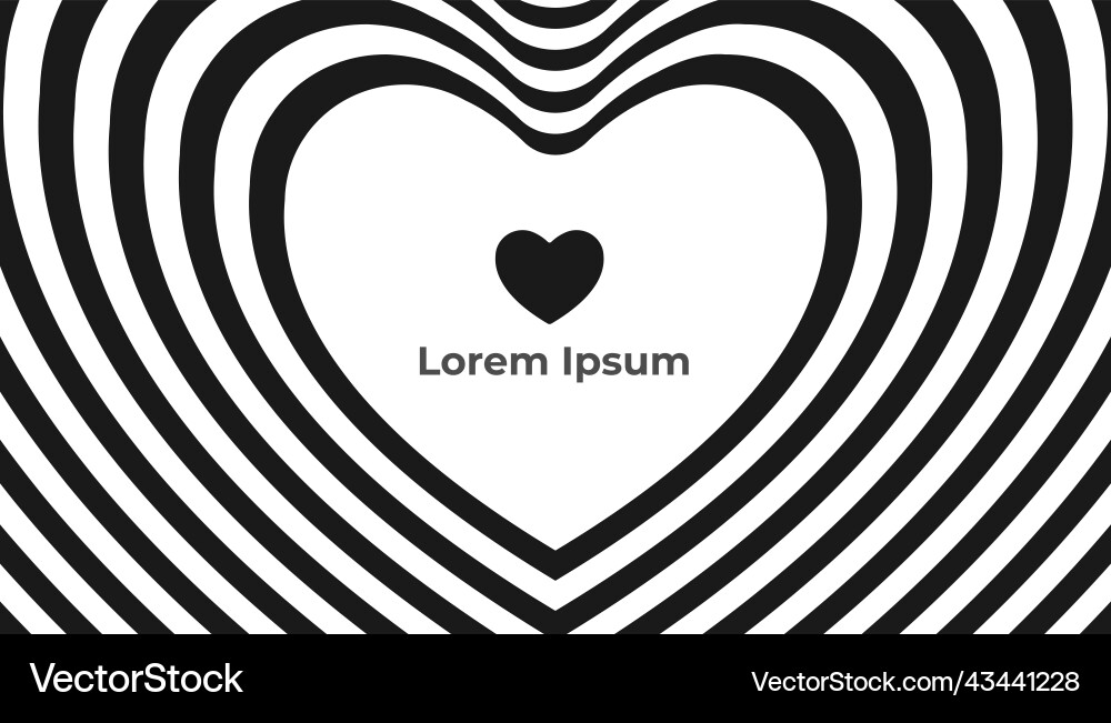 Abstract frame in the form of a heart from black Abstract frame in the form of a heart from black vector image