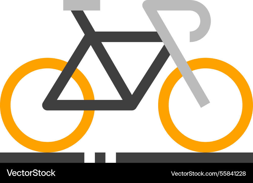 Bicycle flat line web icon concept Royalty Free Vector Image