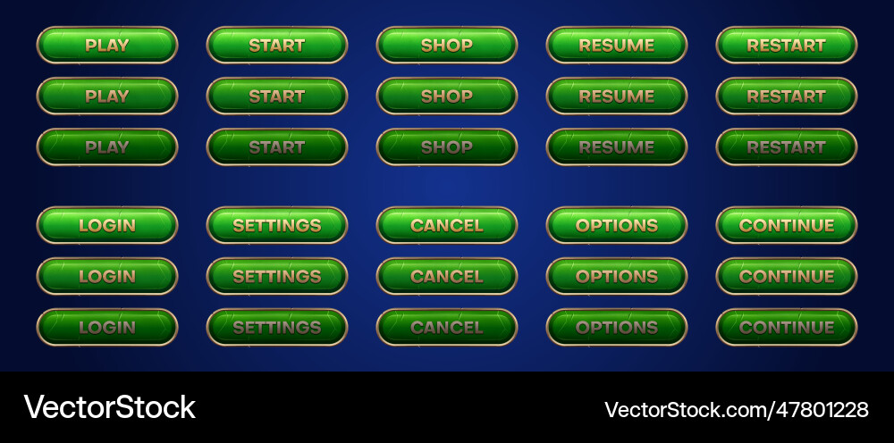 Buttons für Web-Spiel-Menü oder Website ui design Buttons für Web-Spiel-Menü oder Website ui design vektorbild