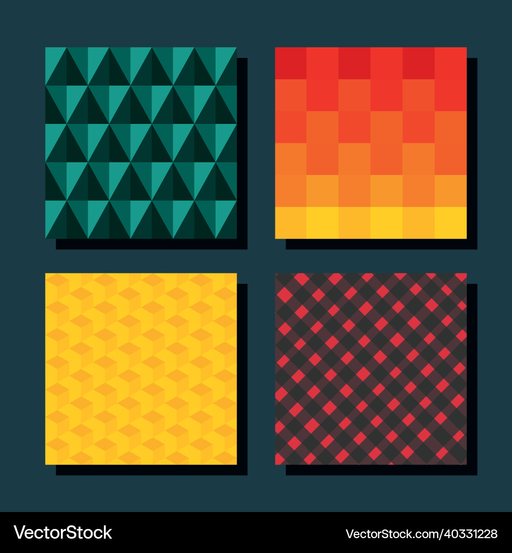 Collection texture pattern Vector Image