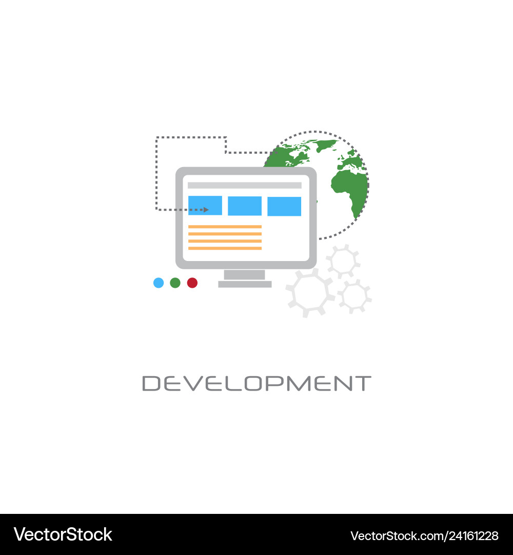 Computer programming software development concept Computer programming software development concept vector image