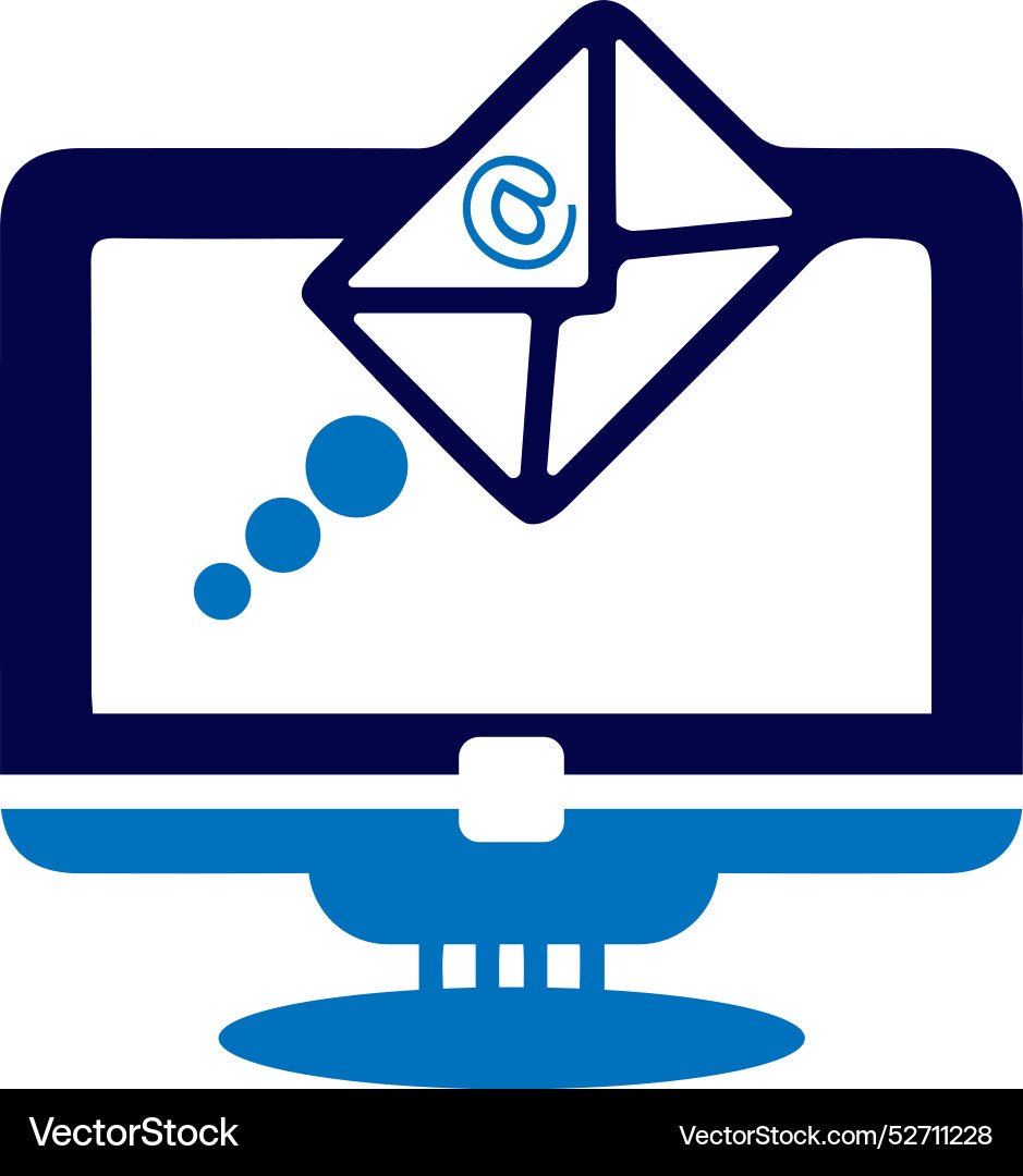 Computer send receive mail envelope Vector Image