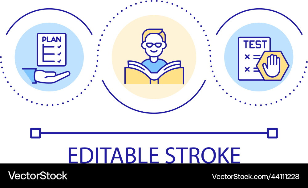 Educational program loop concept icon Educational program loop concept icon vector image