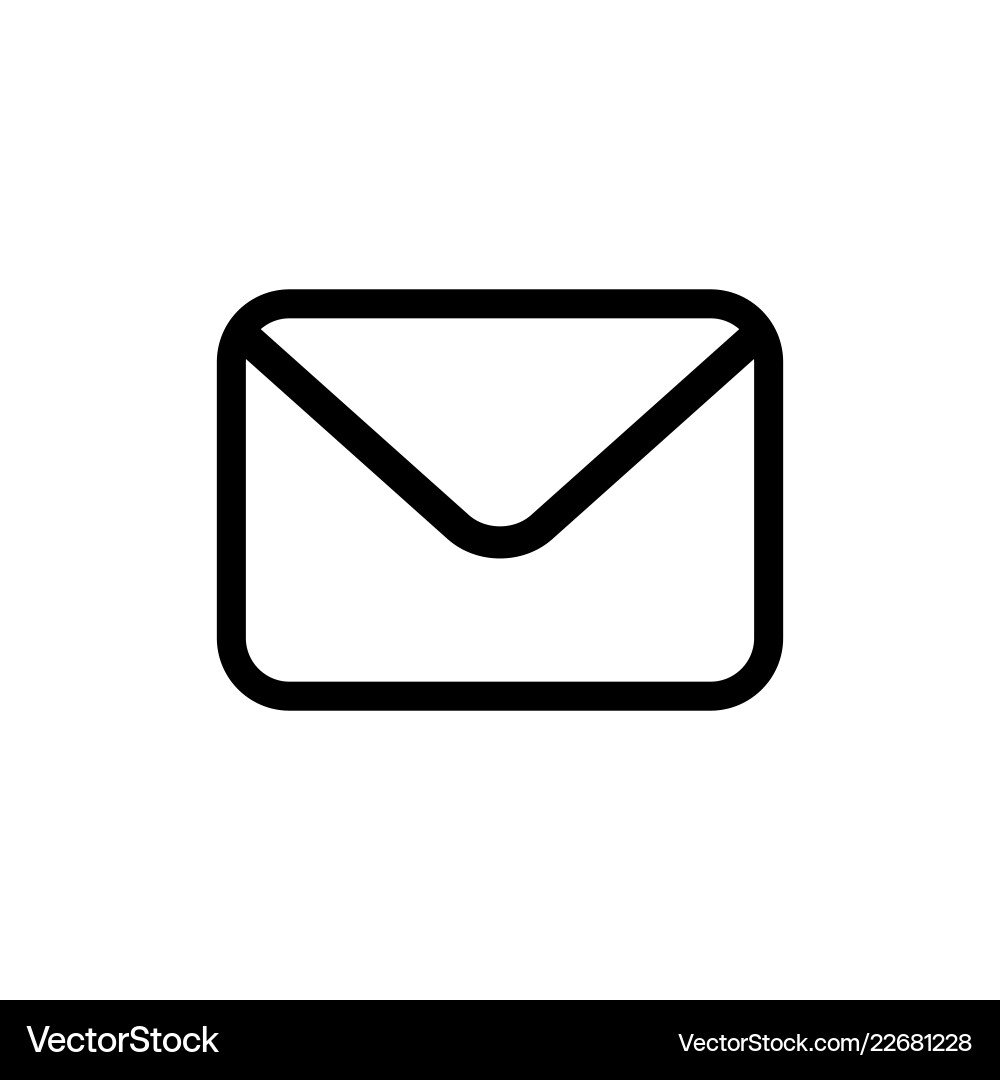 Email Icon - Flat Style Royalty Free Vector Image