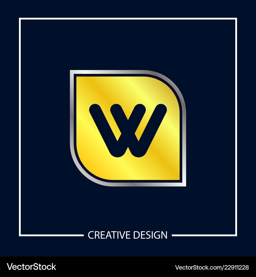 Initial letter w logo template design Royalty Free Vector