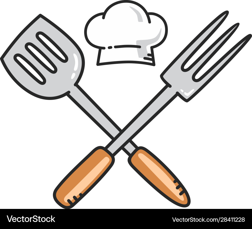 Kitchen utensil master chef character cartoon art – Royalty-Free Vector |  VectorStock, image size:1000x912