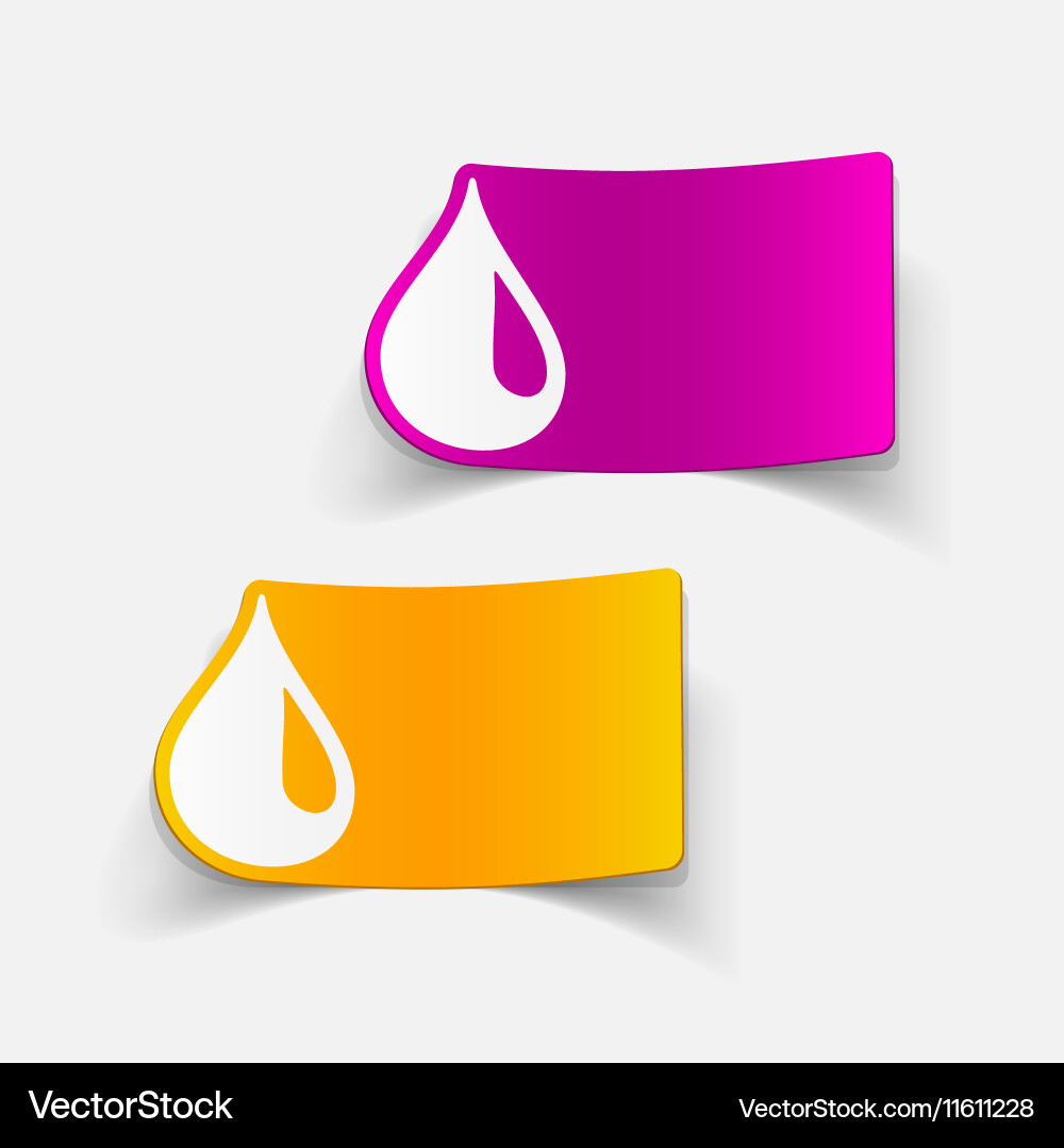 Realistic design element drop Vector Image