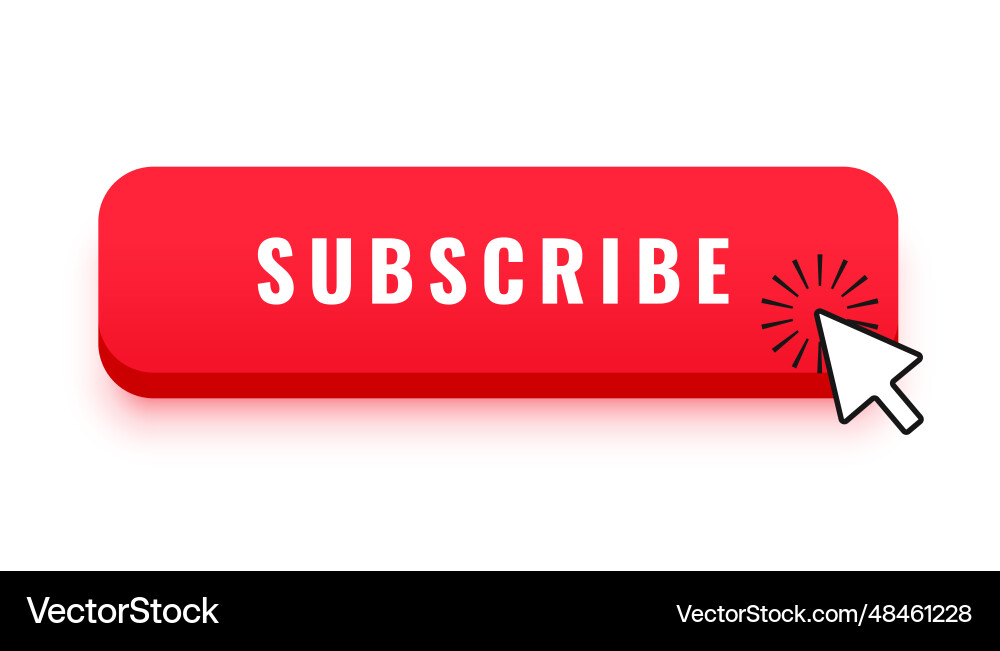 Subscribe and follow me button for your youtube vector image