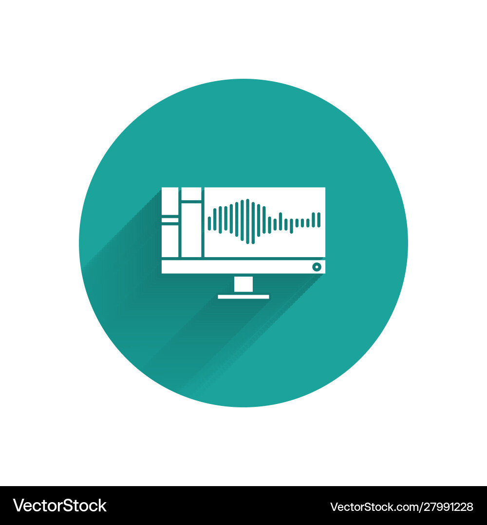 White sound or audio recorder editor software White sound or audio recorder editor software vector image