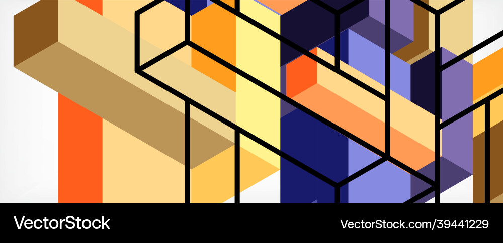 Abstract background 3d cubes cubic elements Abstract background 3d cubes cubic elements Vector Image