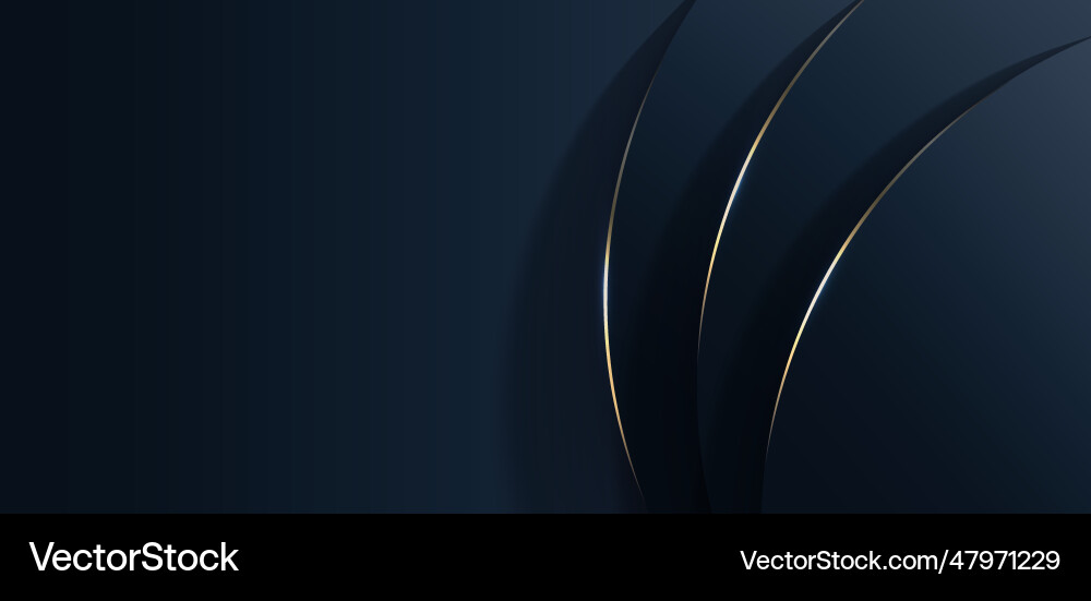 Abstract blue circle with gold curve layer Abstract blue circle with gold curve layer Vector Image
