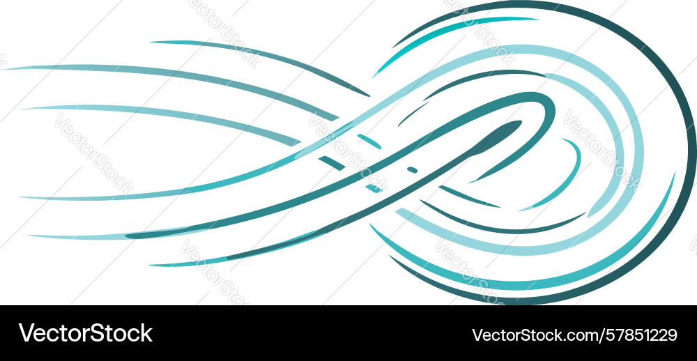 Abstract swirling wind for dynamic motion flow Vector Image