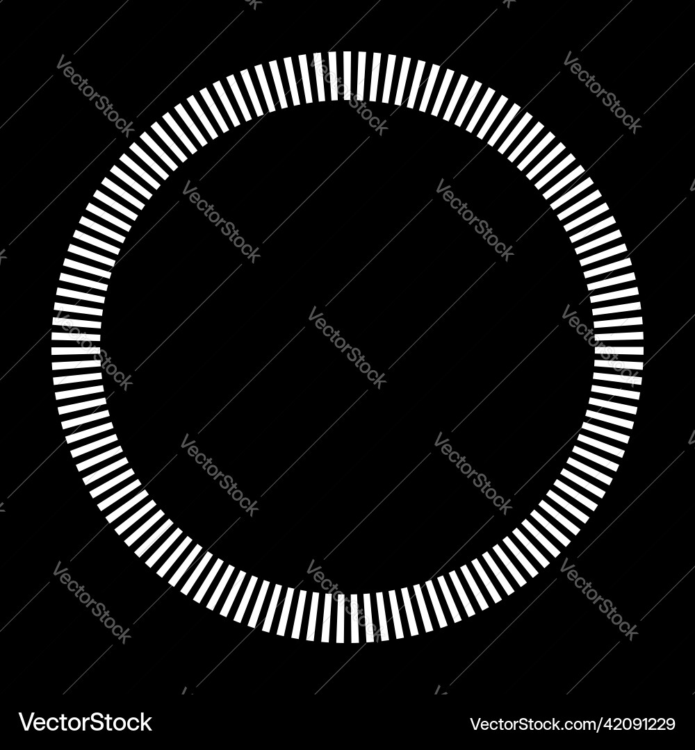 Black and white segmented circle ring abstract Black and white segmented circle ring abstract vector image