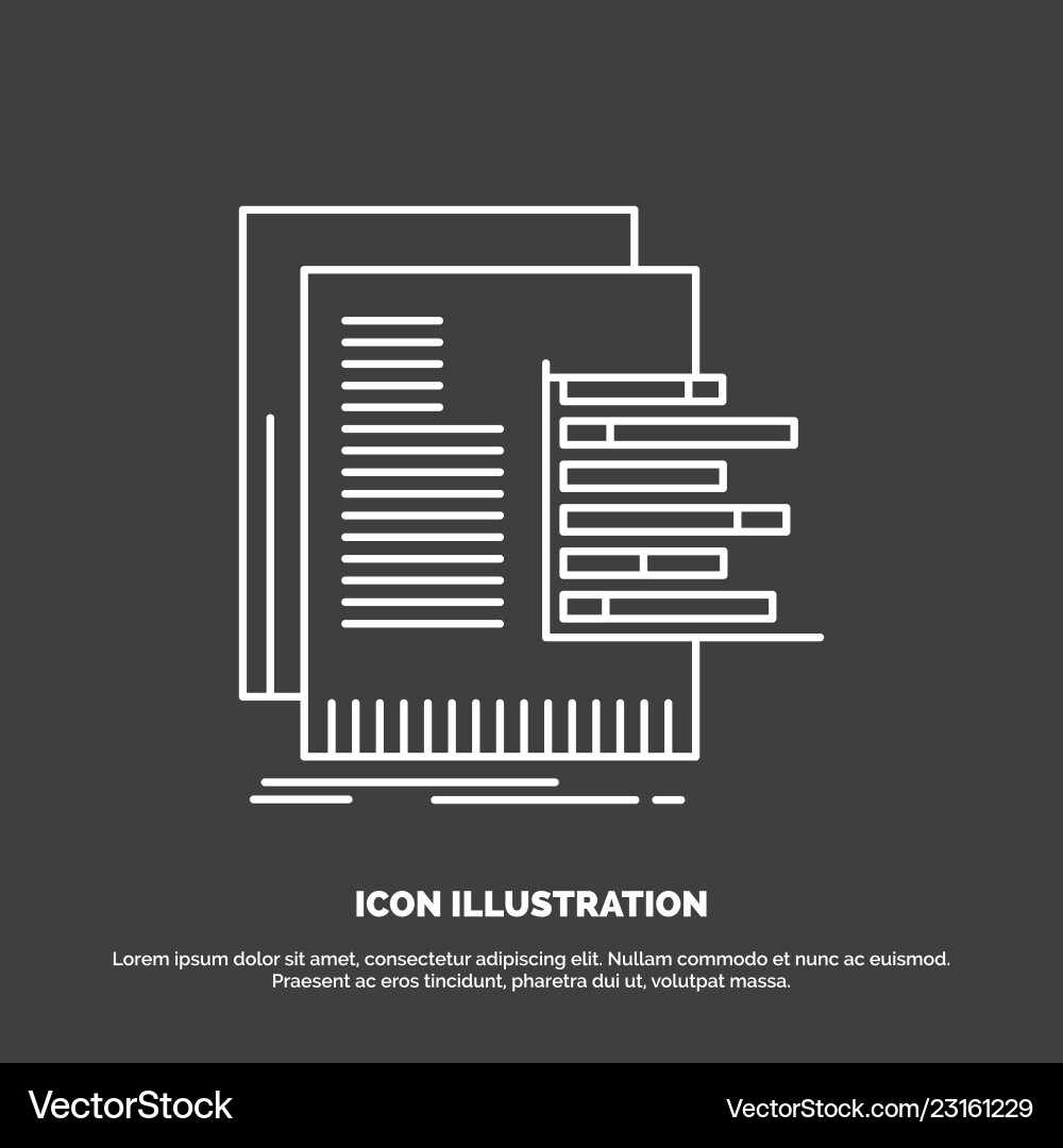 Chart data graph reports valuation icon line Chart data graph reports valuation icon line Vector Image