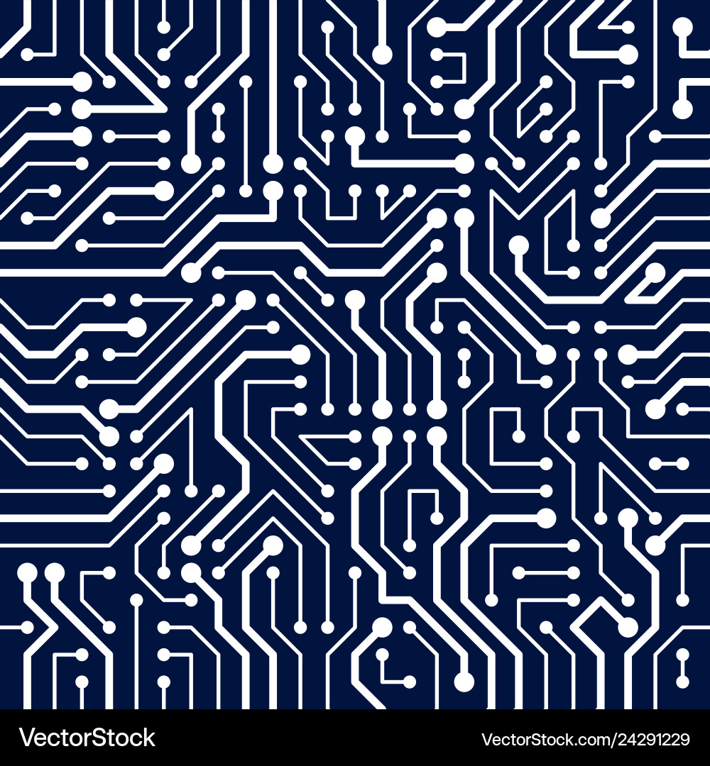 Circuit board seamless pattern background Circuit board seamless pattern background vector image