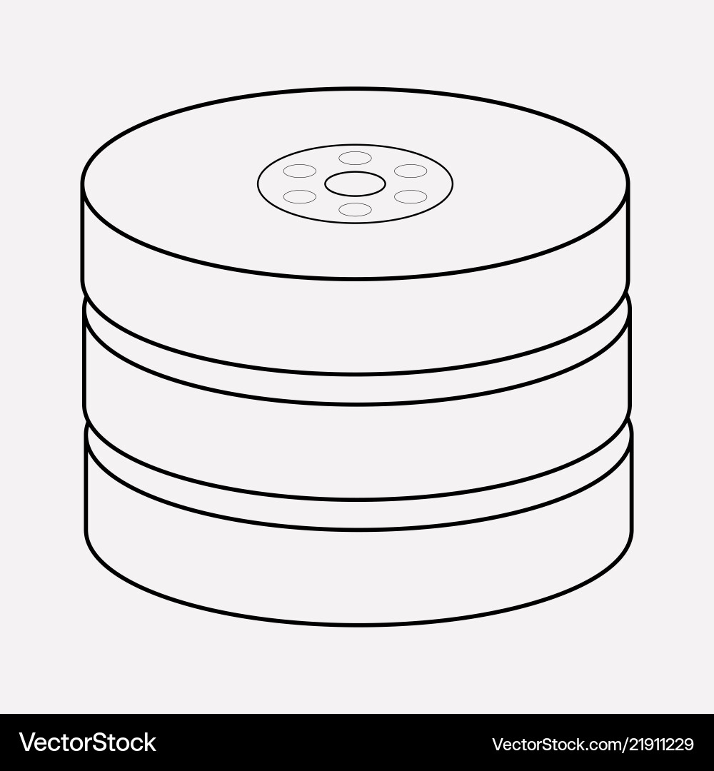 Database icon line element Database icon line element vector image