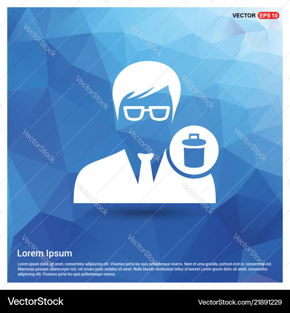 Delete user icon vector image