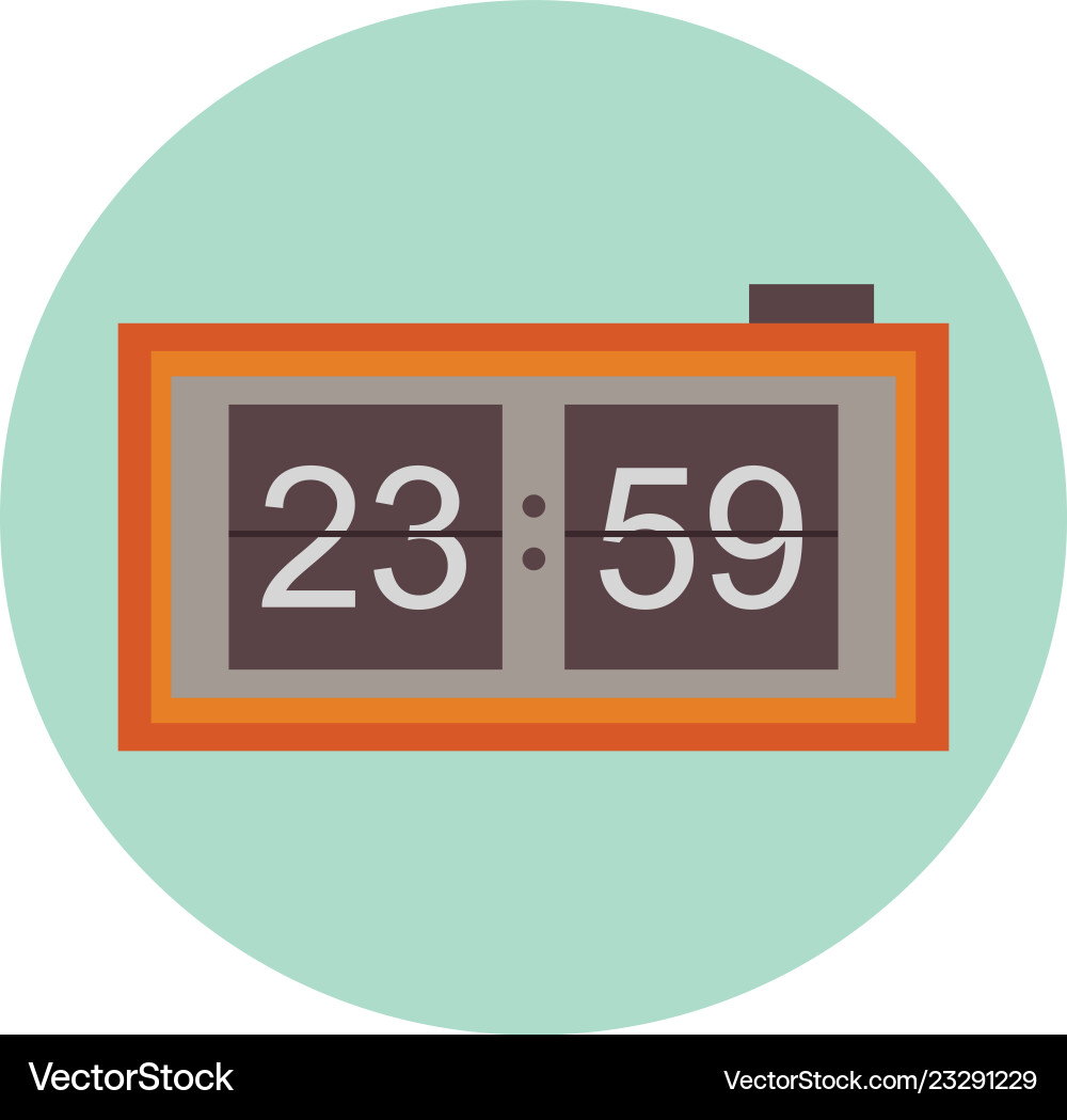 Digital Alarm Clock Icon Vector Image