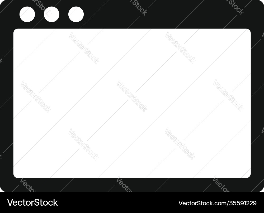 Empty page links strategy icon simple style Empty page links strategy icon simple style vector image