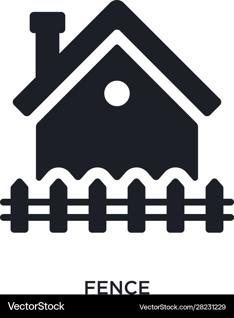 Fence isolated icon simple element from real vector image