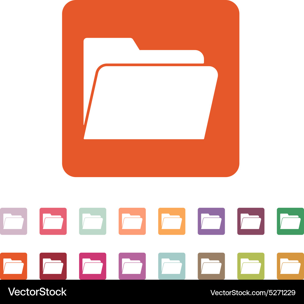 File Folder Icon - Flat Style vector image