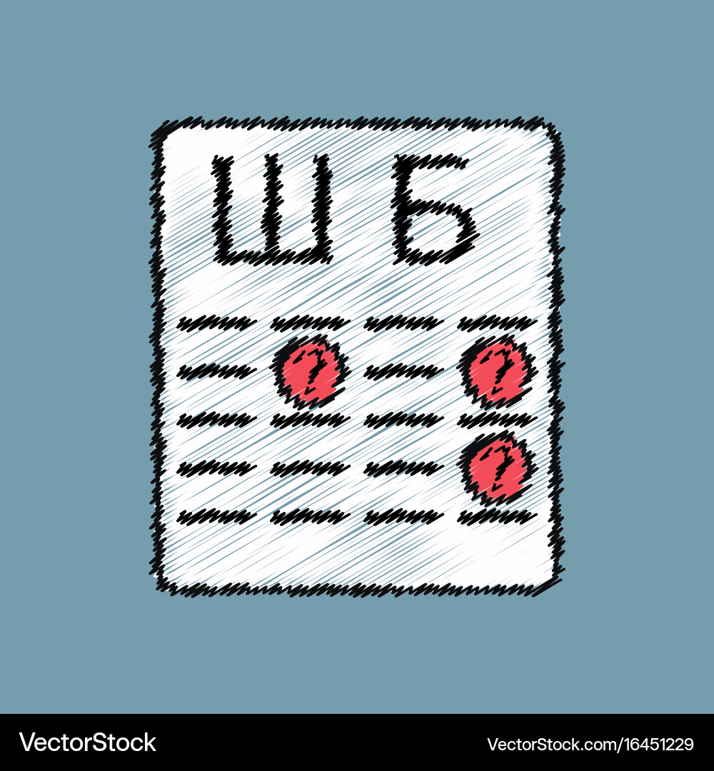 Flat shading style icon eye test with check mark vector image