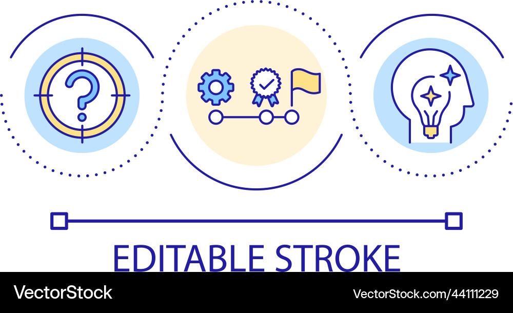 Goal setting loop concept icon Vector Image