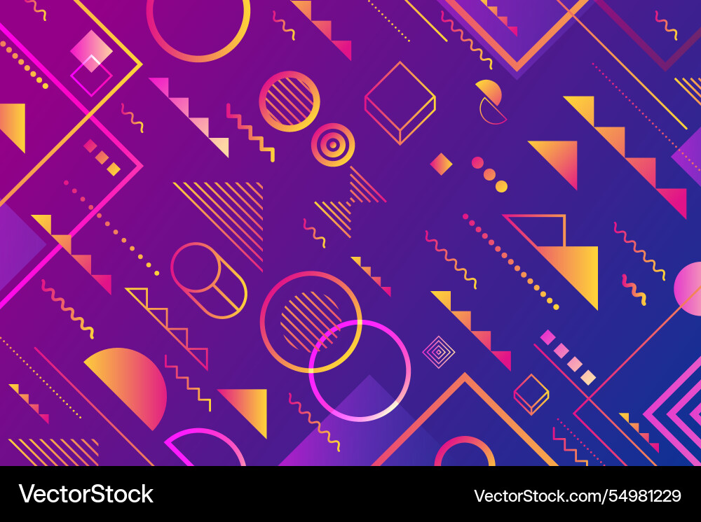 Gradient geometric background Vector Image