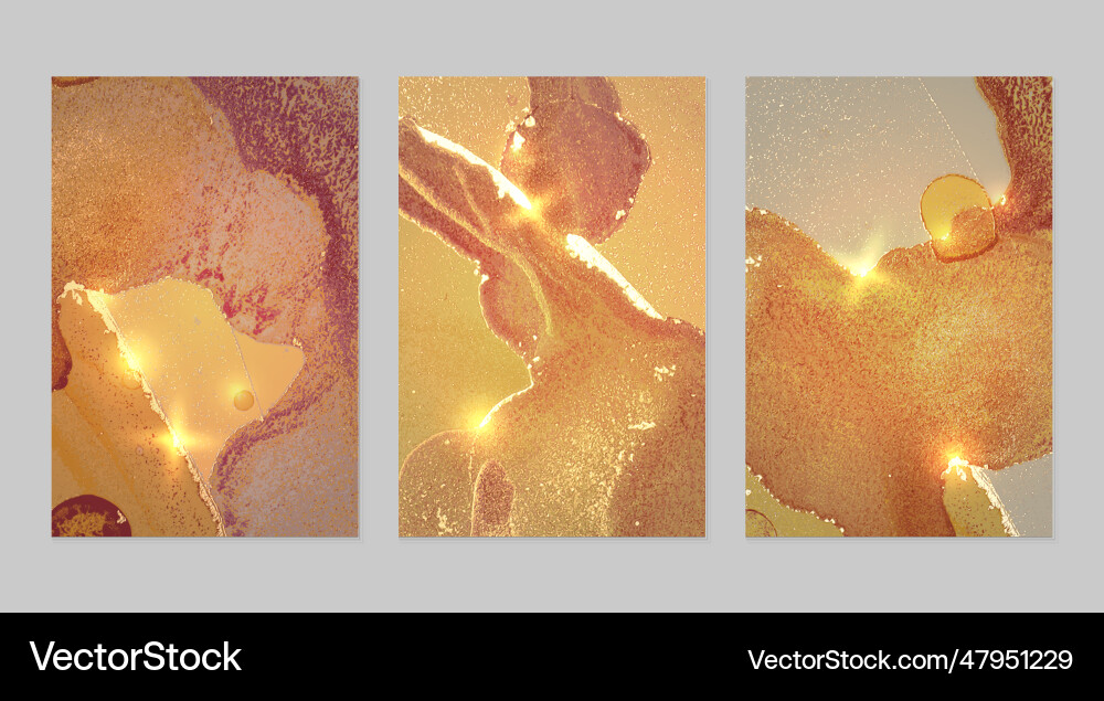 Honey and gold pattern with texture of geode vector image