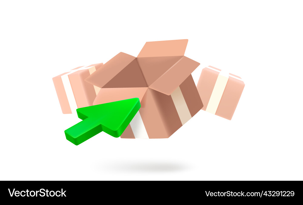 Making choice to delivery 3d icon Making choice to delivery 3d icon vector image