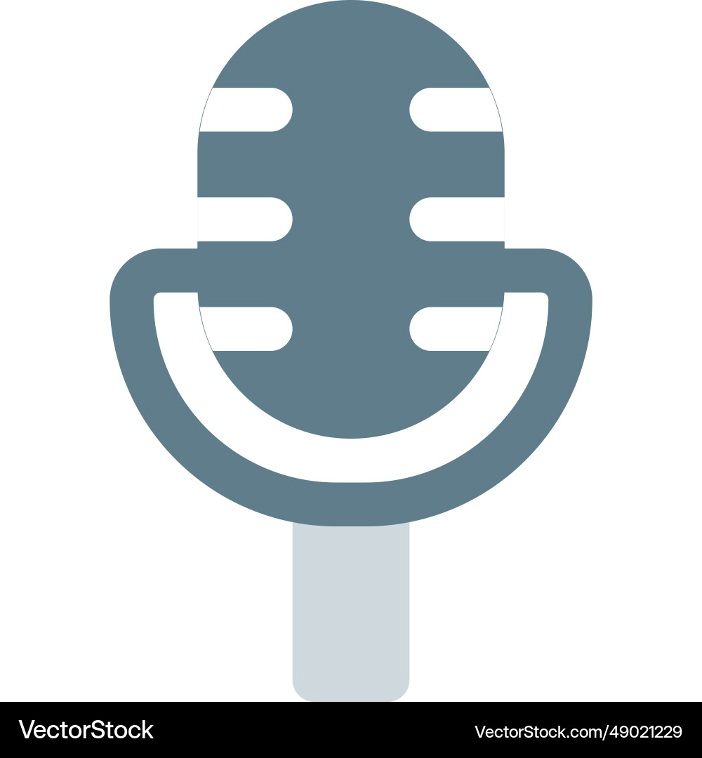 Microphone a sound-capturing device used vector image